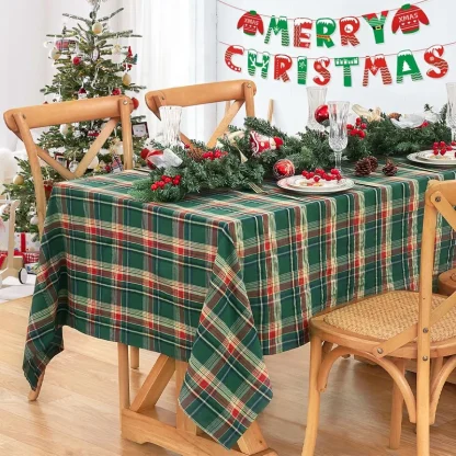 Holiday Checkered Table Cover