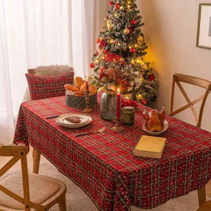 Festive Snowflake Table Cloth - Image 2