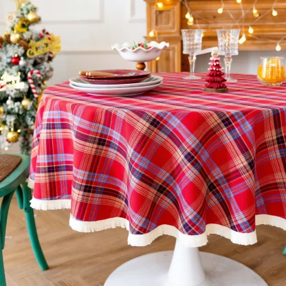 Tassel Plaid Holiday Cover - Image 3