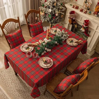 Christmas Plaid Table Cloth - Image 2