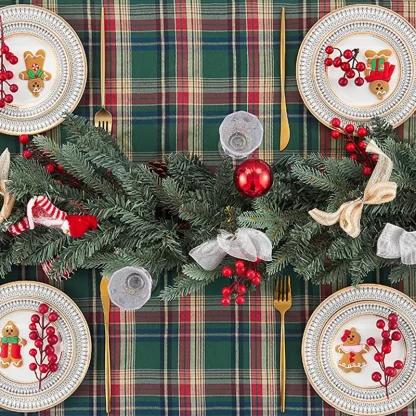 Holiday Checkered Table Cover - Image 5