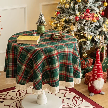 Tassel Plaid Holiday Cover