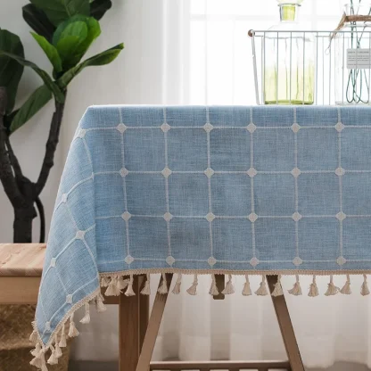 Tassel Checkered Table Decor - Image 3
