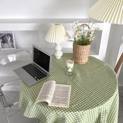 Fresh Checkered Round Cloth